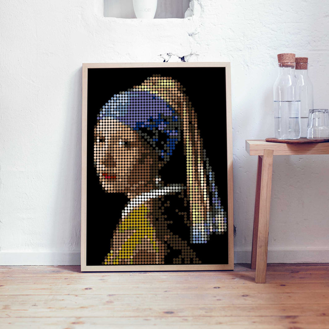 VERMEER PIXELART - Kleben nach Zahlen mit Stickern - 50x70 cm | dot on