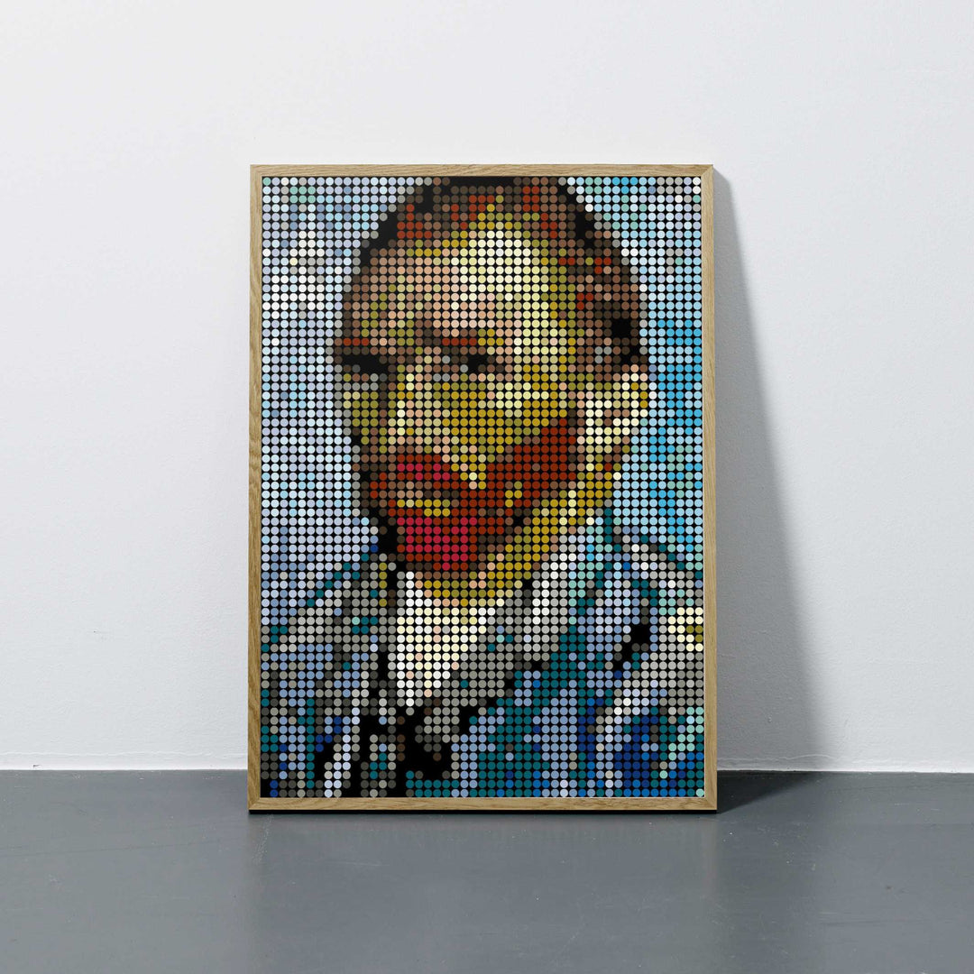 VINCENT PIXELART - Kleben nach Zahlen mit Stickern - 50x70 cm | dot on