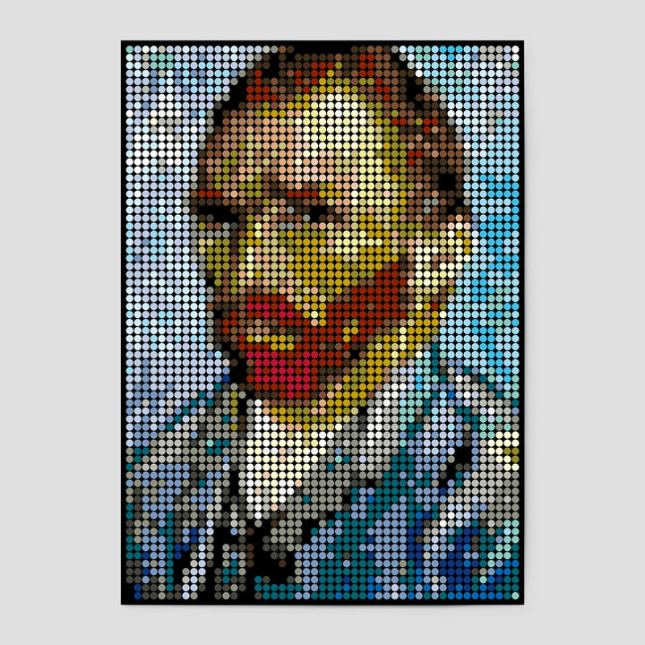 VINCENT PIXELART - Kleben nach Zahlen mit Stickern - 50x70 cm | dot on