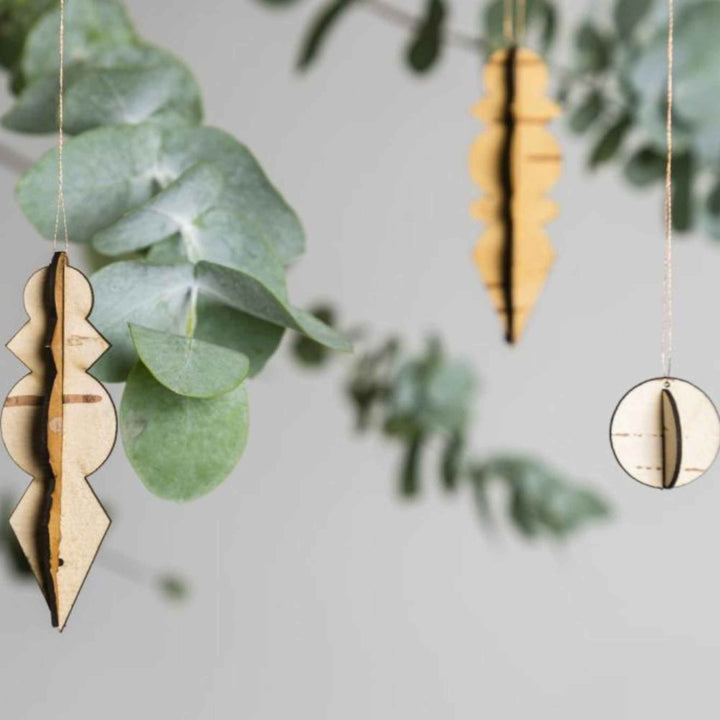 Christmas tree ornaments - BIRCH BARK | Moya