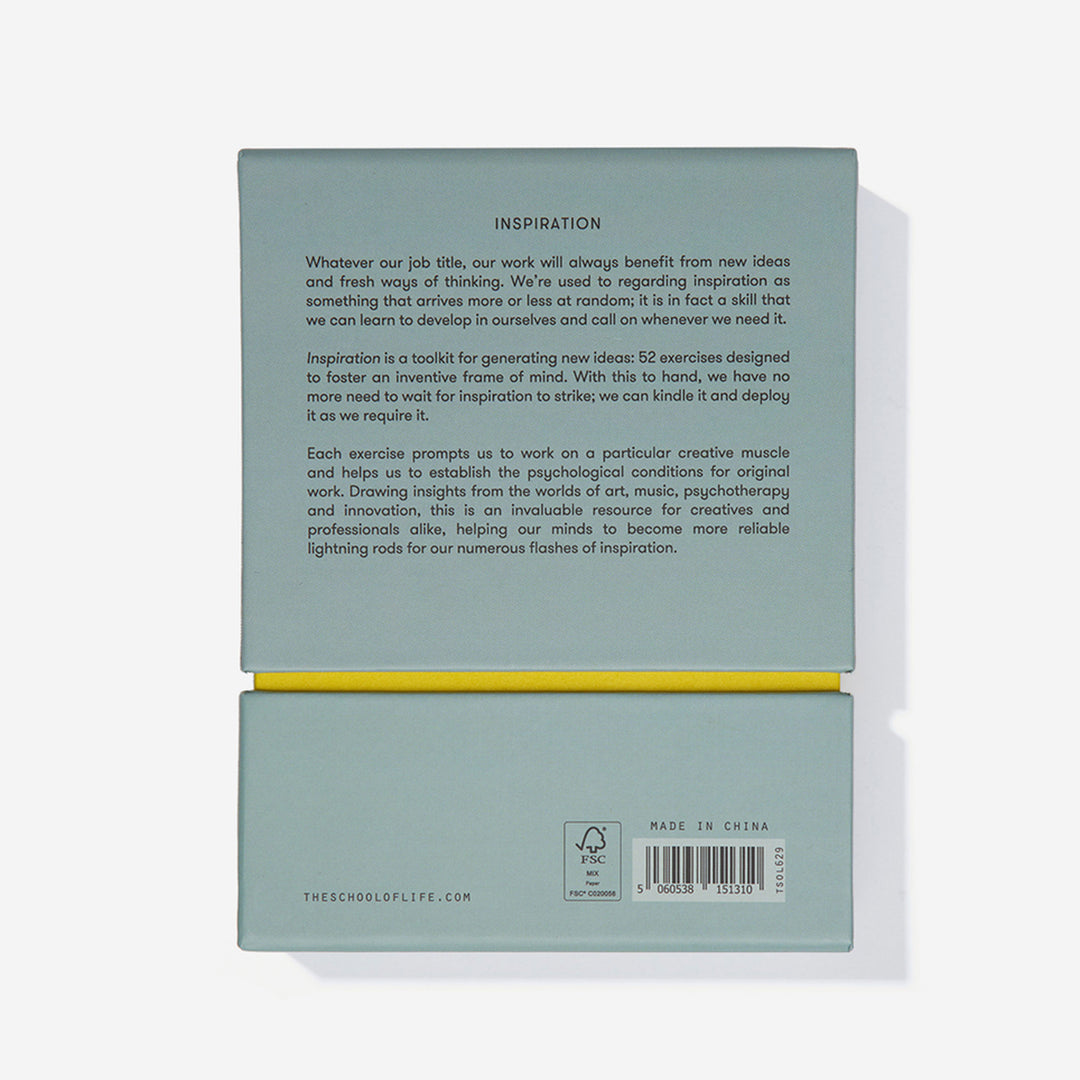 INSPIRATION CARD SET - Promoting INNOVATIVE THINKING - 52 English exercises | The School of Life