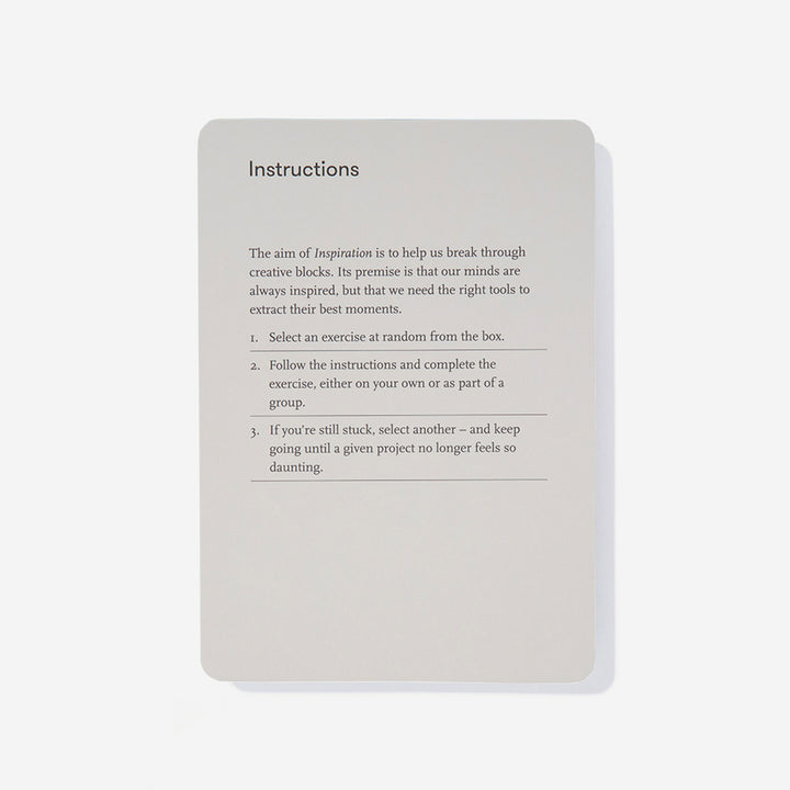 INSPIRATION CARD SET - Promoting INNOVATIVE THINKING - 52 English exercises | The School of Life