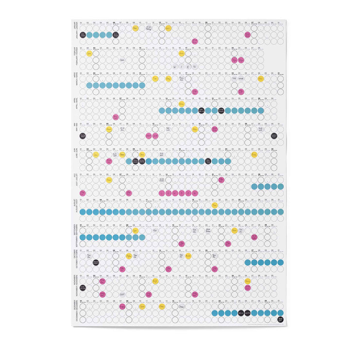 Annual planner - DOT ON HIGH - portrait format | dot on