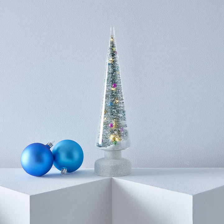 SNOWY WONDERLAND Small - LED lighted glass TREE - 36 cm high | MoMA