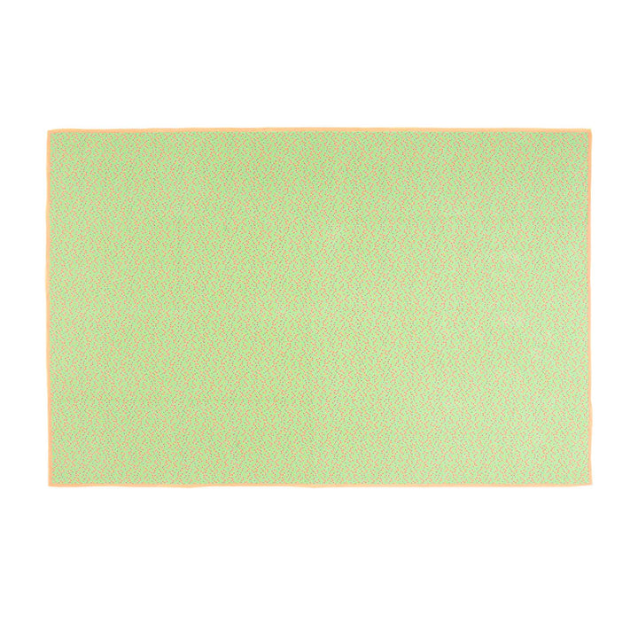 BITMAP LABYRINTH Fresh Green - hellgüne TAGESDECKE - 180x140 cm - 90% Baumwolle | Cristian Zuzunaga