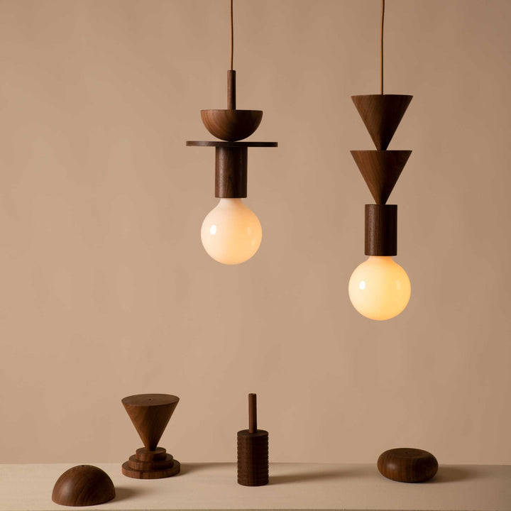 JUNIT WALNUT - ceiling light - walnut wood | Schneid Studio