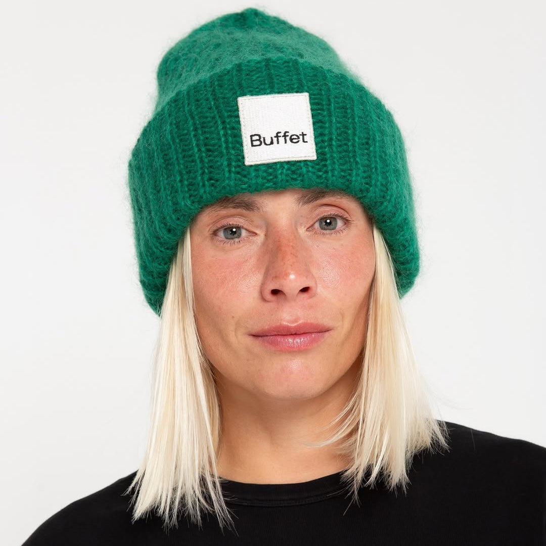 CHUNKY MOHAIR HAT - Beanie - Green | Buffet Clothing