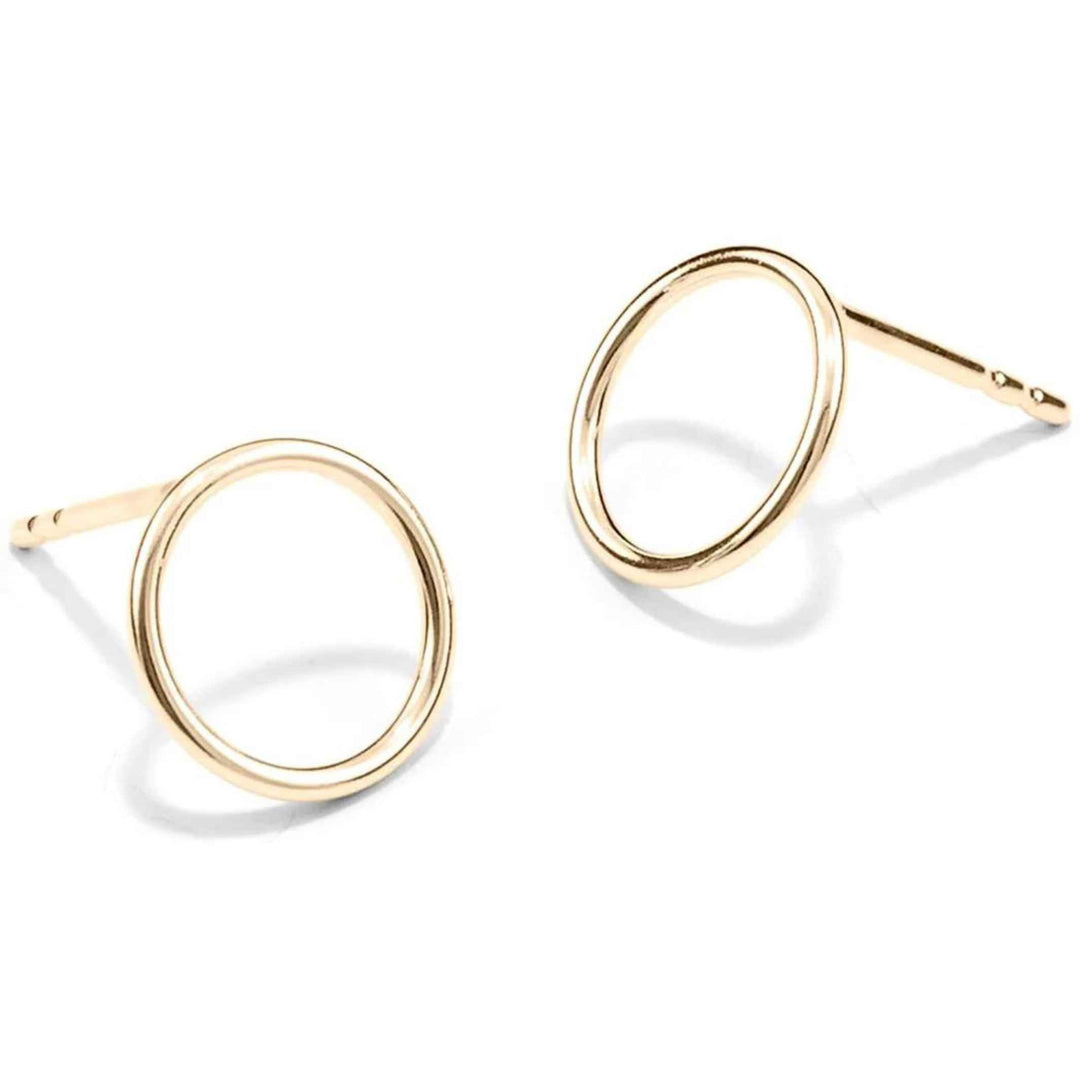 SPIRAL - EAR STUDS 14 Carat Gold - D=10 mm | Jonathan Radetz