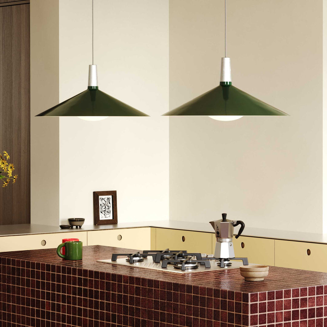 BOWER - oval pendant light - dark green | tala