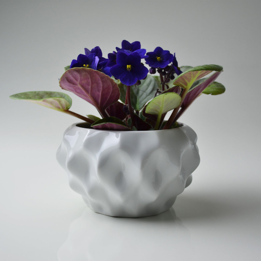 PLISSAN M - Porcelain FLOWER POT &amp; PLANTER - 21 cm ⦰ | Holaria