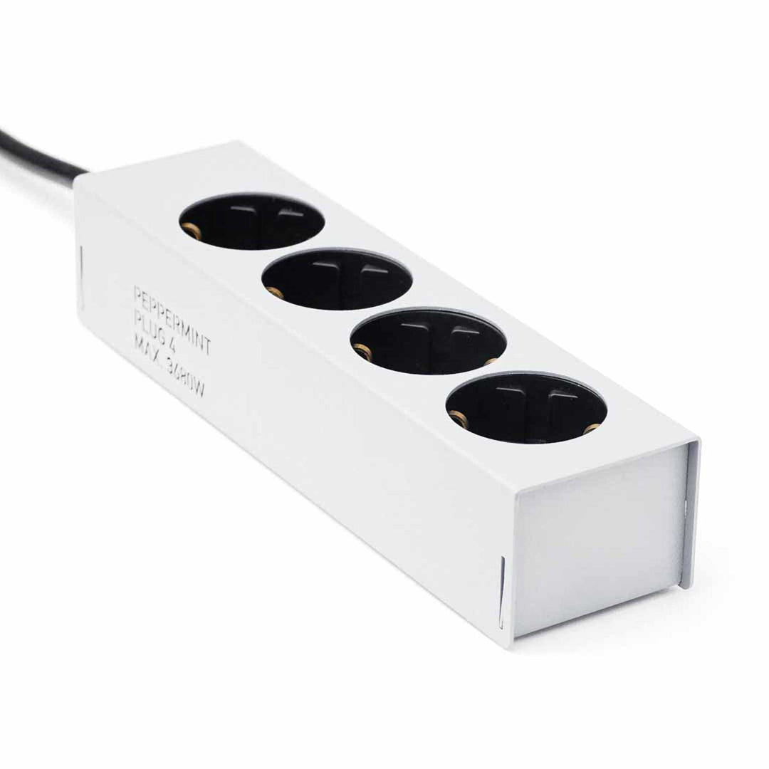 PLUG 4 | MULTI SOCKET POWER STRIPS | matte steel covering | Peppermint Products