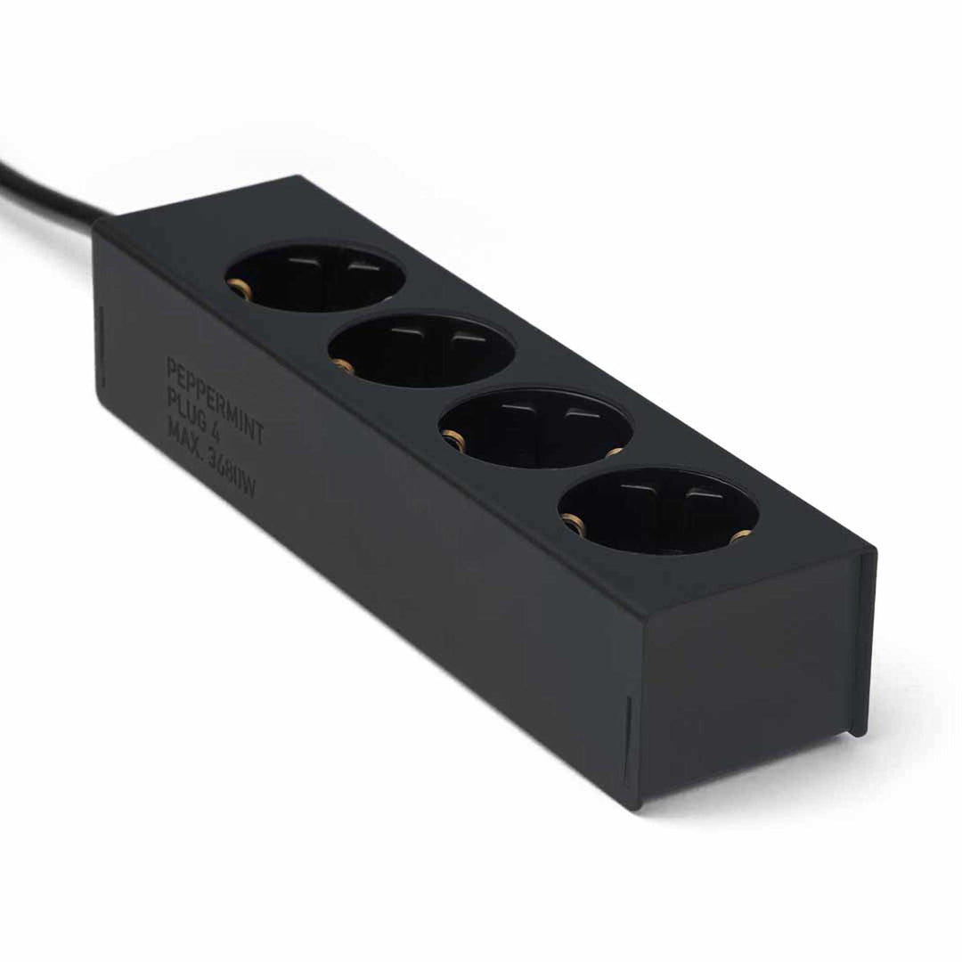 PLUG 4 | MULTI SOCKET POWER STRIPS | matte steel covering | Peppermint Products