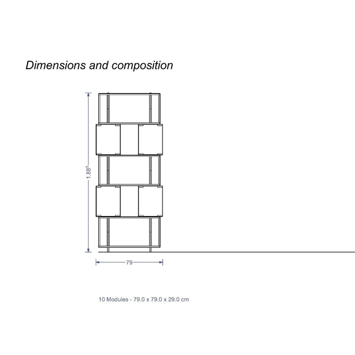 CONTINUA 10 - modular shelving system - 10 modules | arkitettoria