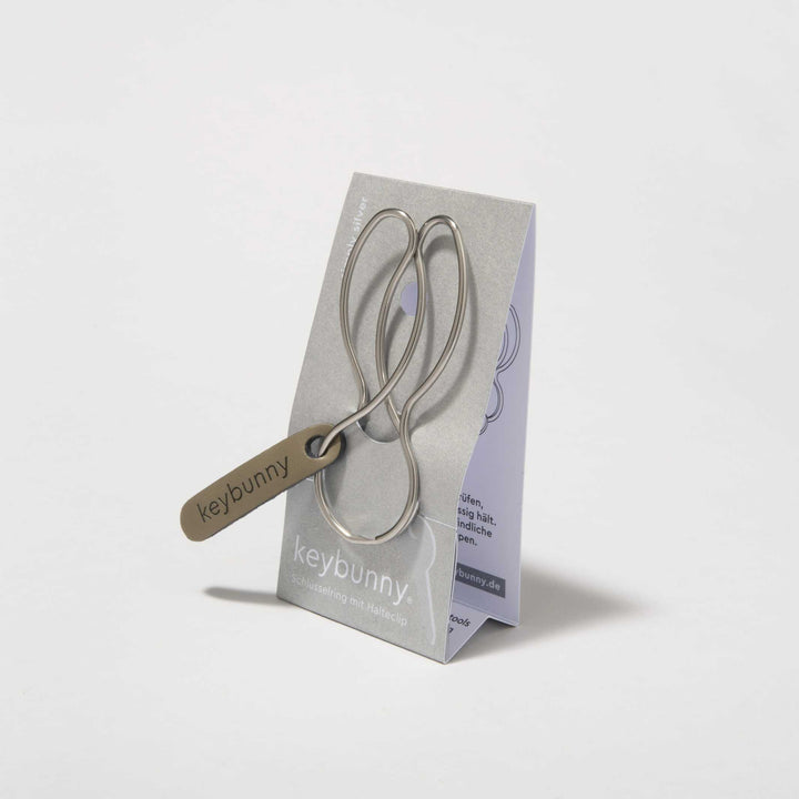 KEYBUNNY SIMPLY SILVER - Schlüsselring mit Halteclip | keybunny