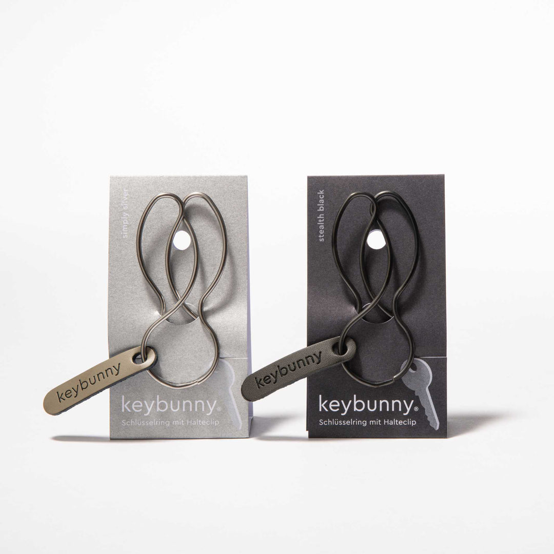 KEYBUNNY - Schlüsselring mit Halteclip - 2er-Set | keybunny