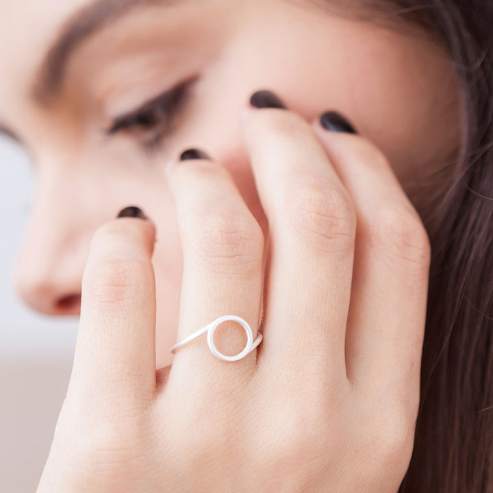 SPIRAL | matte Sterling SILVER RING | Jonathan Radetz