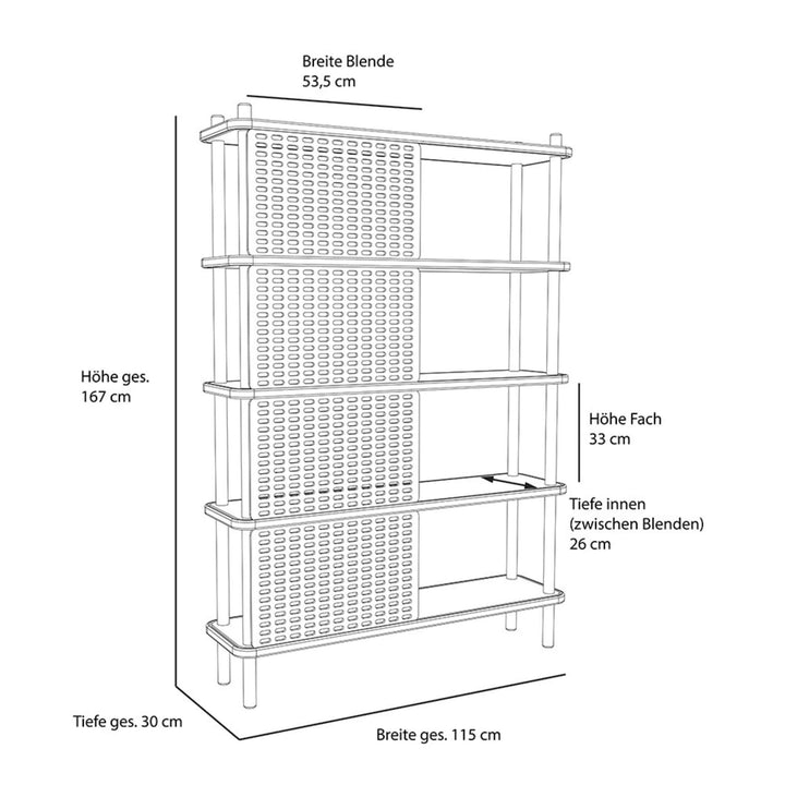 Freestanding shelf - BLENDEND 4 | half-length