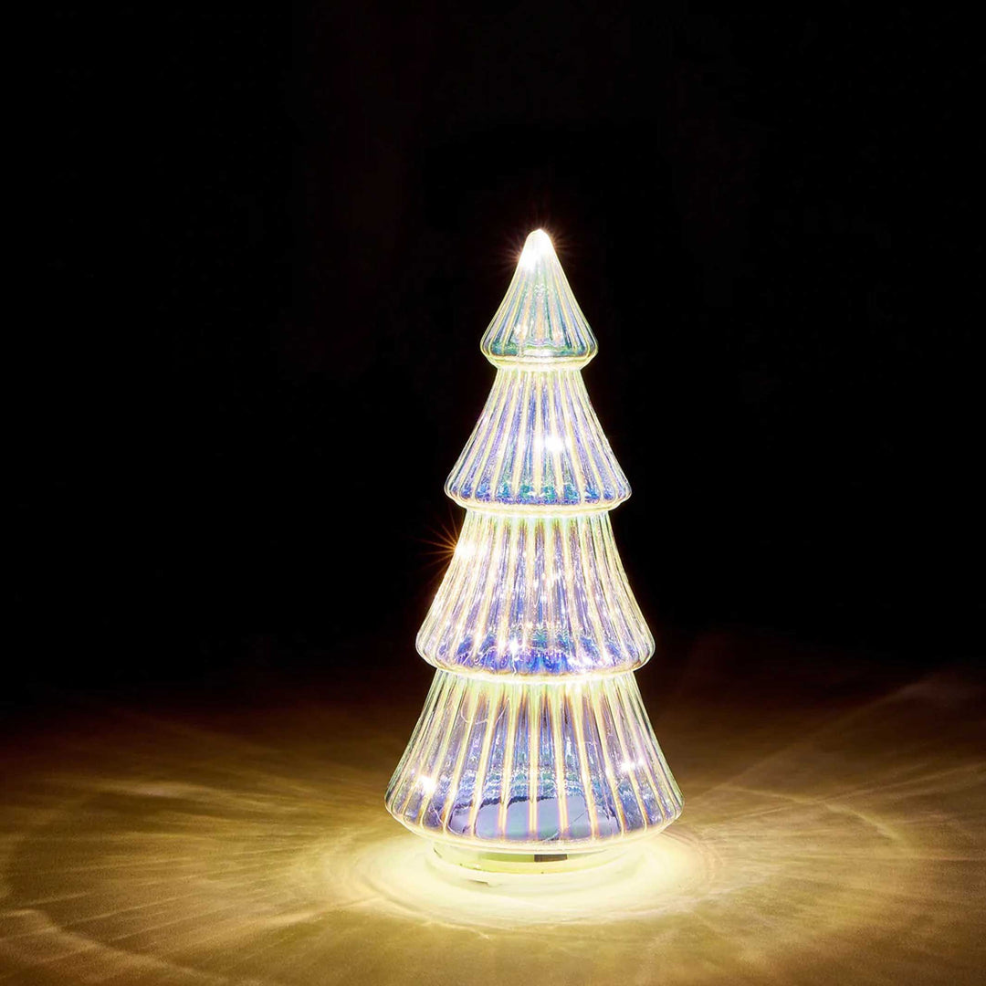 TIERED - Glas-TANNENBAUM mit LED Beleuchtung - 22 cm hoch | MoMA