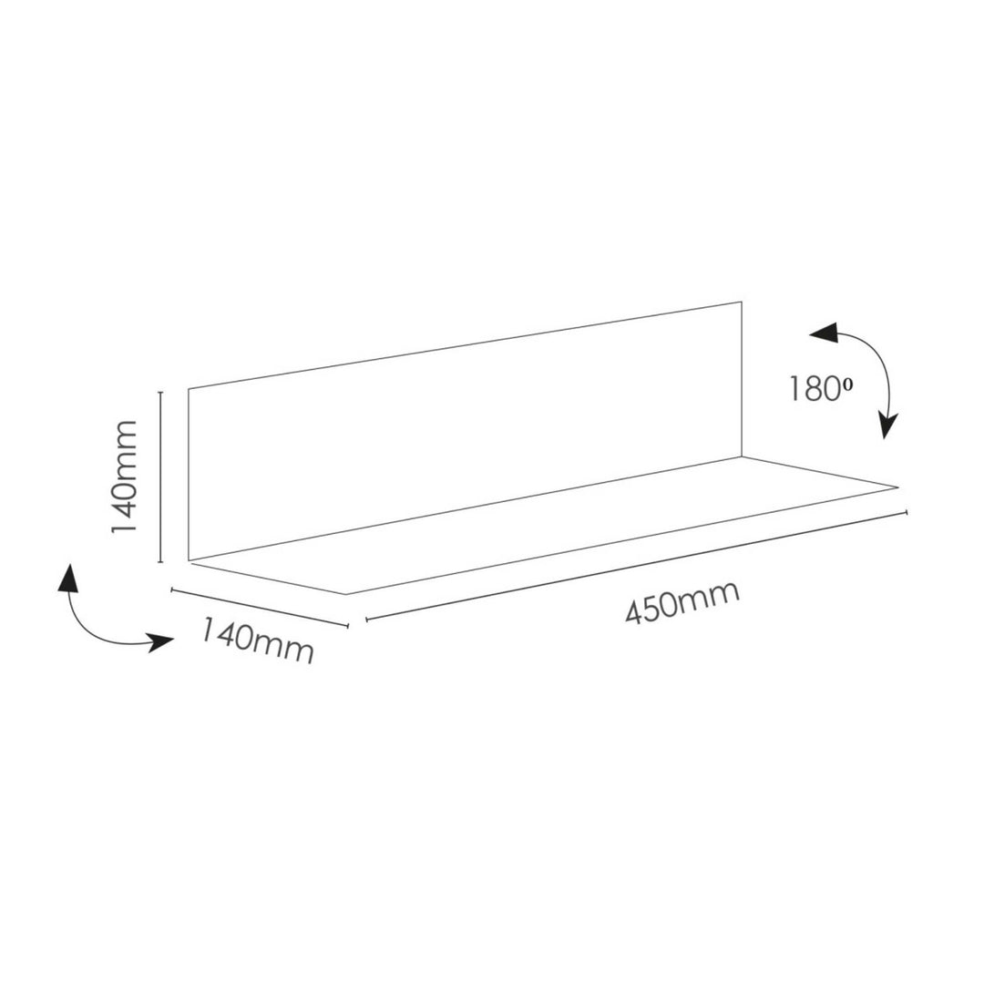 STURDY - magnetic wall shelf - 45x14 cm | Groovy Magnets