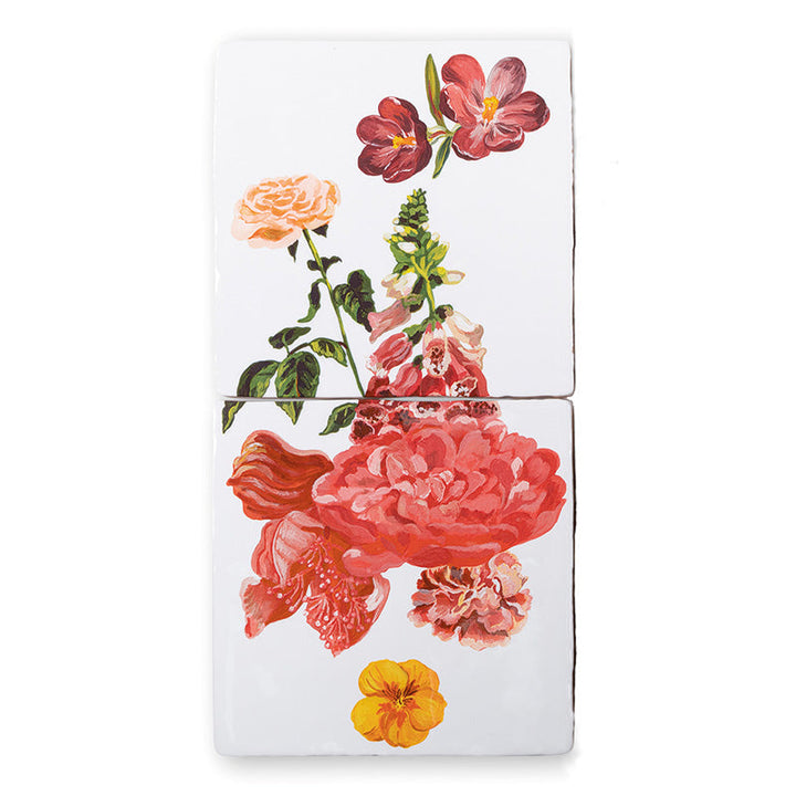 Fliese - WILDFLOWERS ROSE - 10 x 20 cm | StoryTiles