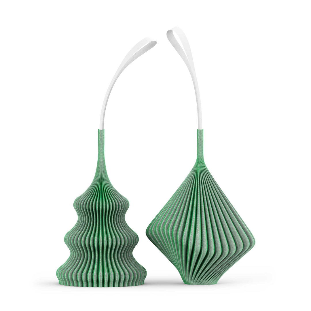 ZAYL & BLOZ Peppermint Grün - 3D gedruckter WEIHNACHTSBAUM-SCHMUCK - 2er Set | Sheyn