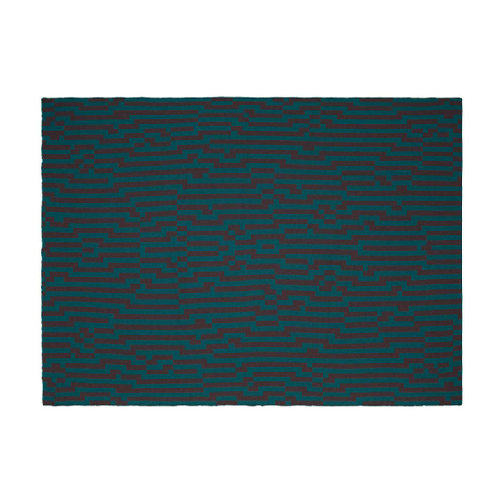 BITMAP ZOOM IN 3 - grün & graue TAGESDECKE - 180x140 cm - 100% Merino Wolle | Cristian Zuzunaga