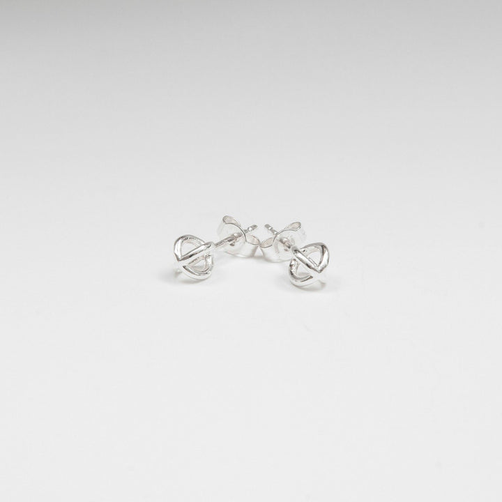 Stud earrings - KISSKISS - SILVER high-gloss | Jonathan Radetz