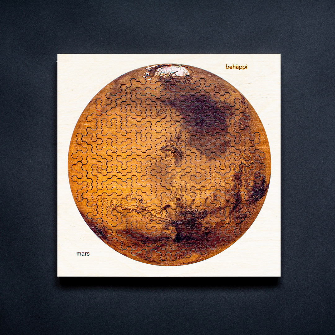 MARS - Extraordinary IQ WOODEN PUZZLE - PLANETS Series - Level Hard | Behäppi