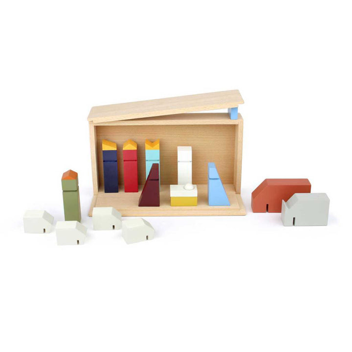 NATIVITY SCENE - minimalistic wooden CHRISTMAS SET - 15 pieces | Floris Hovers | Ikonic